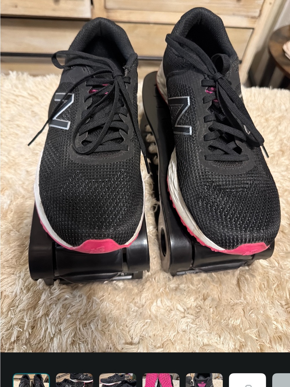 New Balance Women's Black and Pink Performance Running Shoes